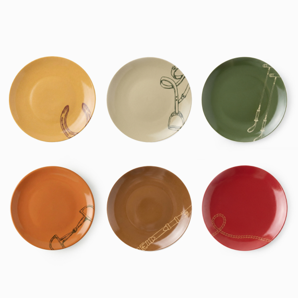 Set of 6 Fares Dessert Plates