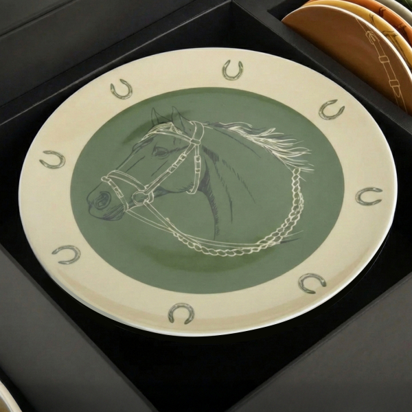 Fares Cake Stand & 6 Dessert Plates - Gift Box