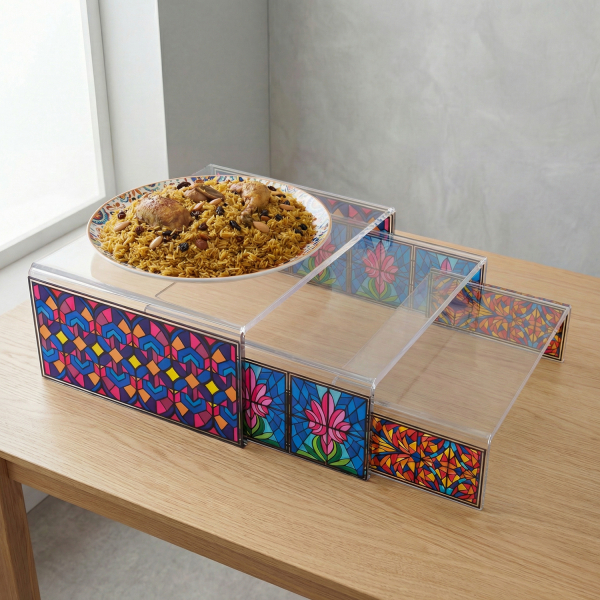 Set of 3 Shubbak Elevation Stands